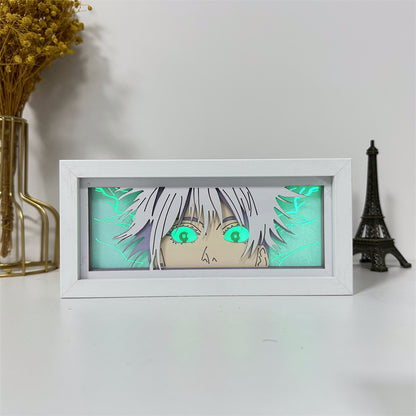 Anime theme RGB paper carving lamp, multi-color mode, remote control dimming