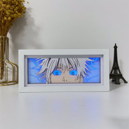 Anime theme RGB paper carving lamp, multi-color mode, remote control dimming