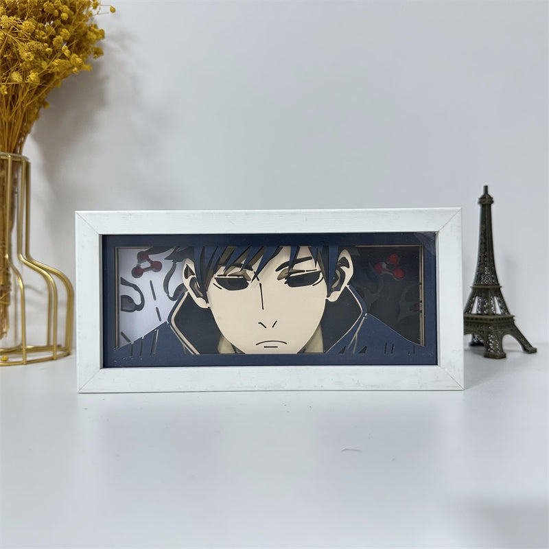 Anime theme RGB paper carving lamp, multi-color mode, remote control dimming