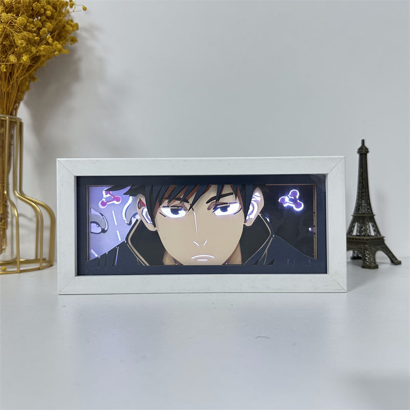 Anime theme RGB paper carving lamp, multi-color mode, remote control dimming