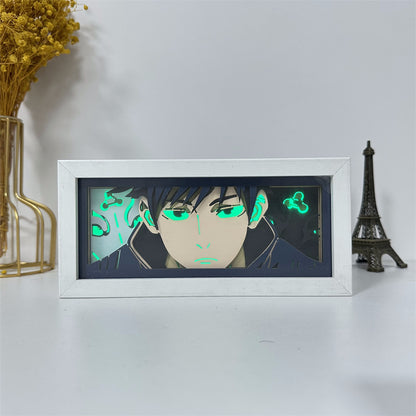 Anime theme RGB paper carving lamp, multi-color mode, remote control dimming