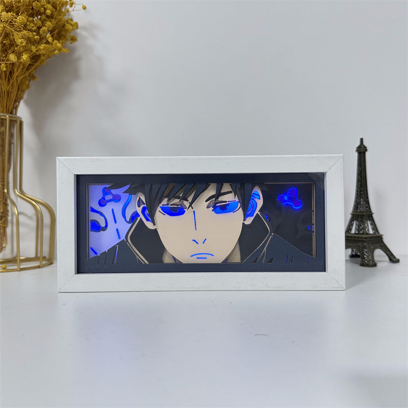Anime theme RGB paper carving lamp, multi-color mode, remote control dimming