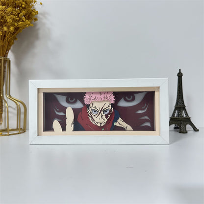 Anime theme RGB paper carving lamp, multi-color mode, remote control dimming