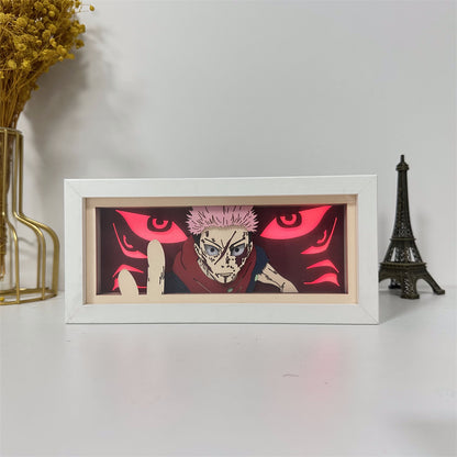 Anime theme RGB paper carving lamp, multi-color mode, remote control dimming