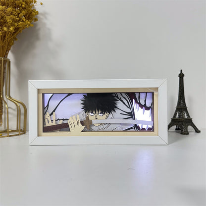 Anime theme RGB paper carving lamp, multi-color mode, remote control dimming