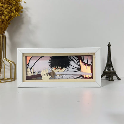 Anime theme RGB paper carving lamp, multi-color mode, remote control dimming