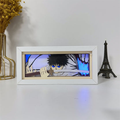 Anime theme RGB paper carving lamp, multi-color mode, remote control dimming