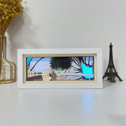 Anime theme RGB paper carving lamp, multi-color mode, remote control dimming