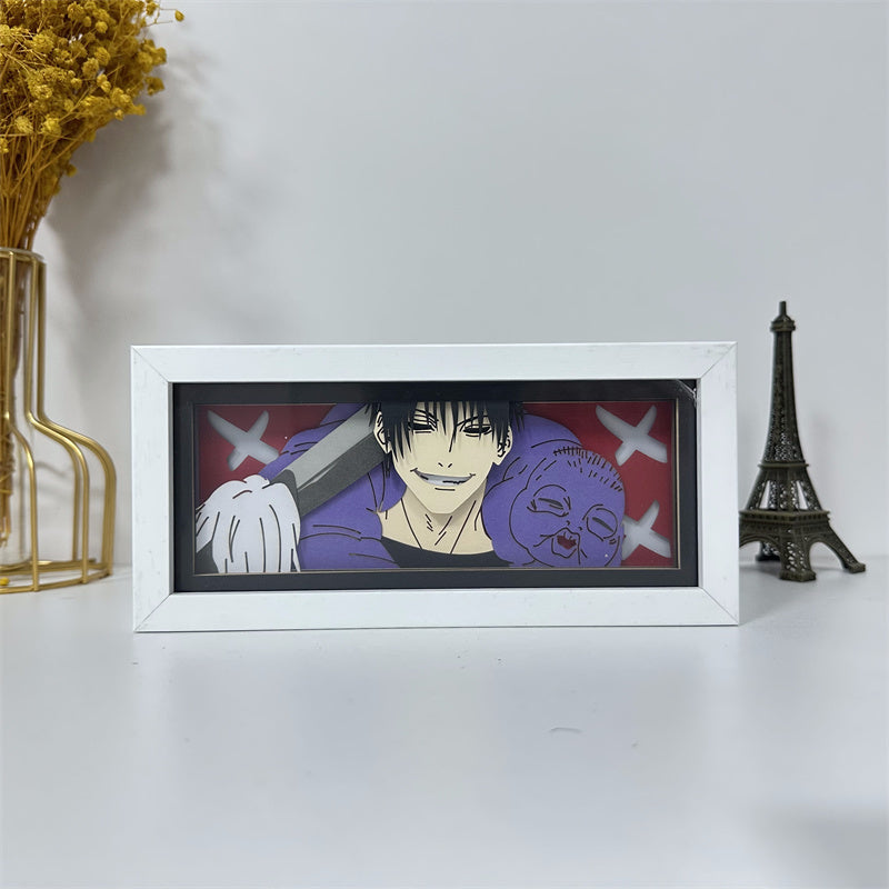 Anime theme RGB paper carving lamp, multi-color mode, remote control dimming