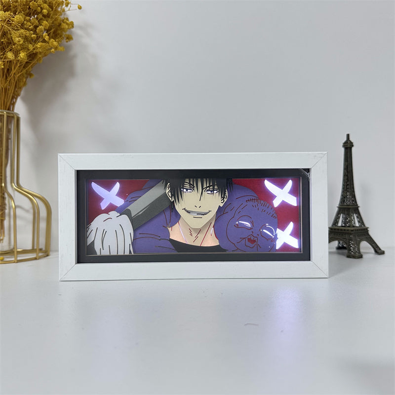 Anime theme RGB paper carving lamp, multi-color mode, remote control dimming