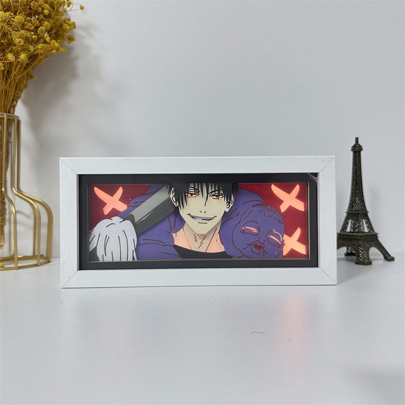 Anime theme RGB paper carving lamp, multi-color mode, remote control dimming