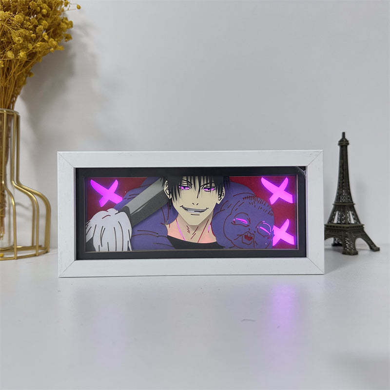 Anime theme RGB paper carving lamp, multi-color mode, remote control dimming