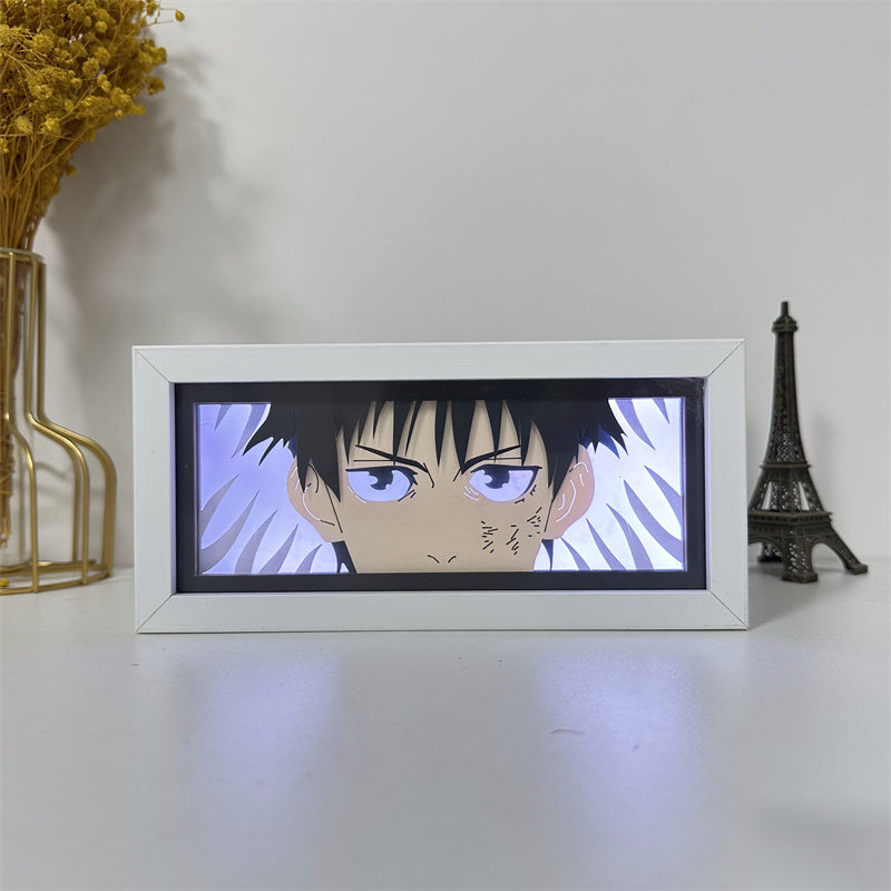 Anime theme RGB paper carving lamp, multi-color mode, remote control dimming