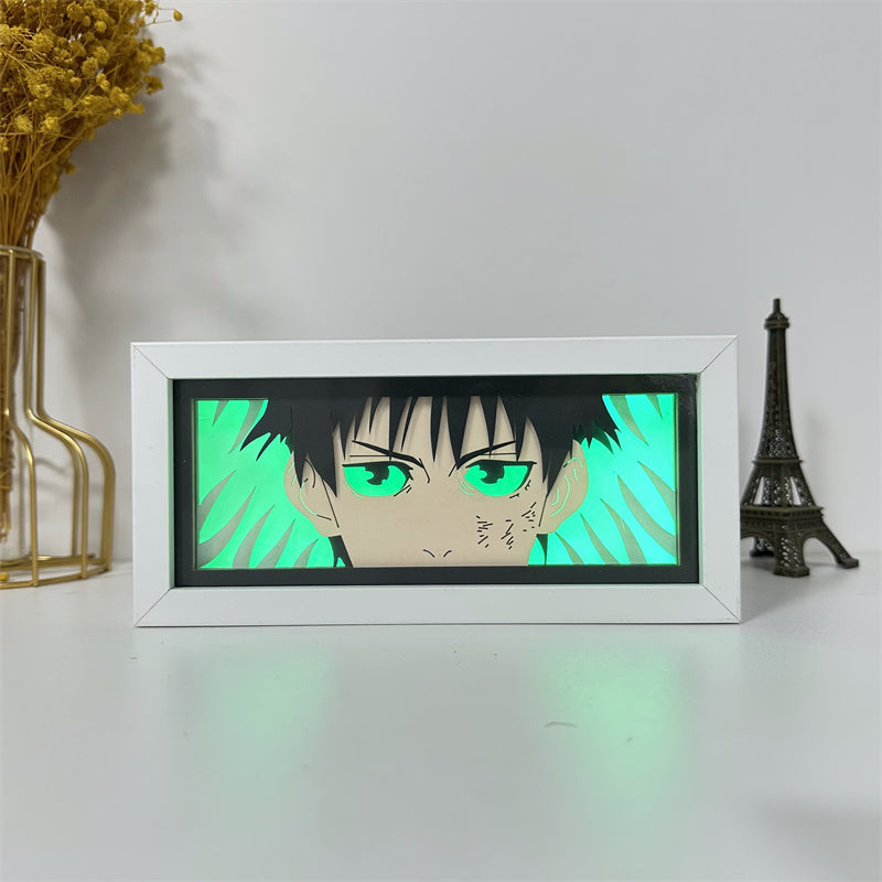 Anime theme RGB paper carving lamp, multi-color mode, remote control dimming