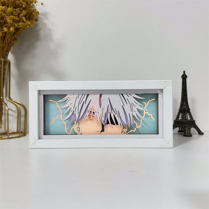 Anime theme RGB paper carving lamp, multi-color mode, remote control dimming