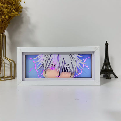 Anime theme RGB paper carving lamp, multi-color mode, remote control dimming