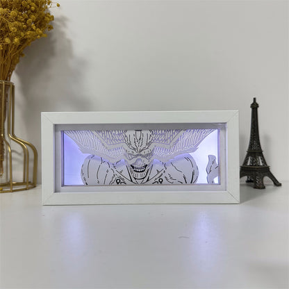 Anime theme RGB paper carving lamp, multi-color mode, remote control dimming