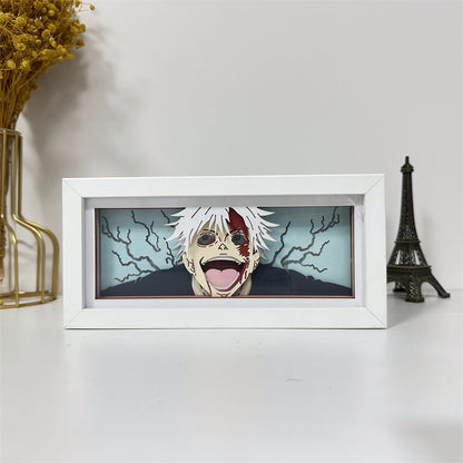 Anime theme RGB paper carving lamp, multi-color mode, remote control dimming