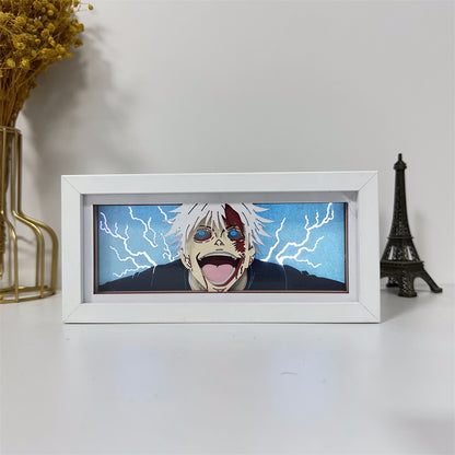 Anime theme RGB paper carving lamp, multi-color mode, remote control dimming