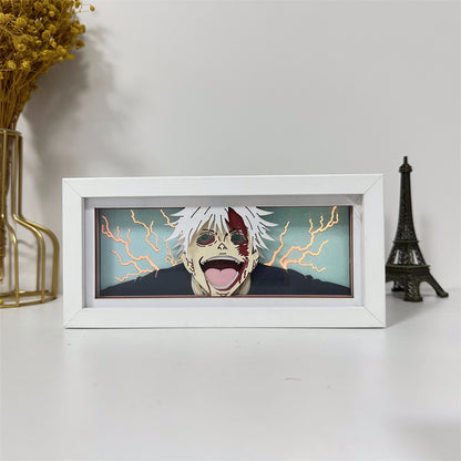 Anime theme RGB paper carving lamp, multi-color mode, remote control dimming