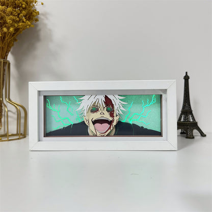 Anime theme RGB paper carving lamp, multi-color mode, remote control dimming