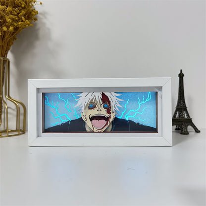 Anime theme RGB paper carving lamp, multi-color mode, remote control dimming