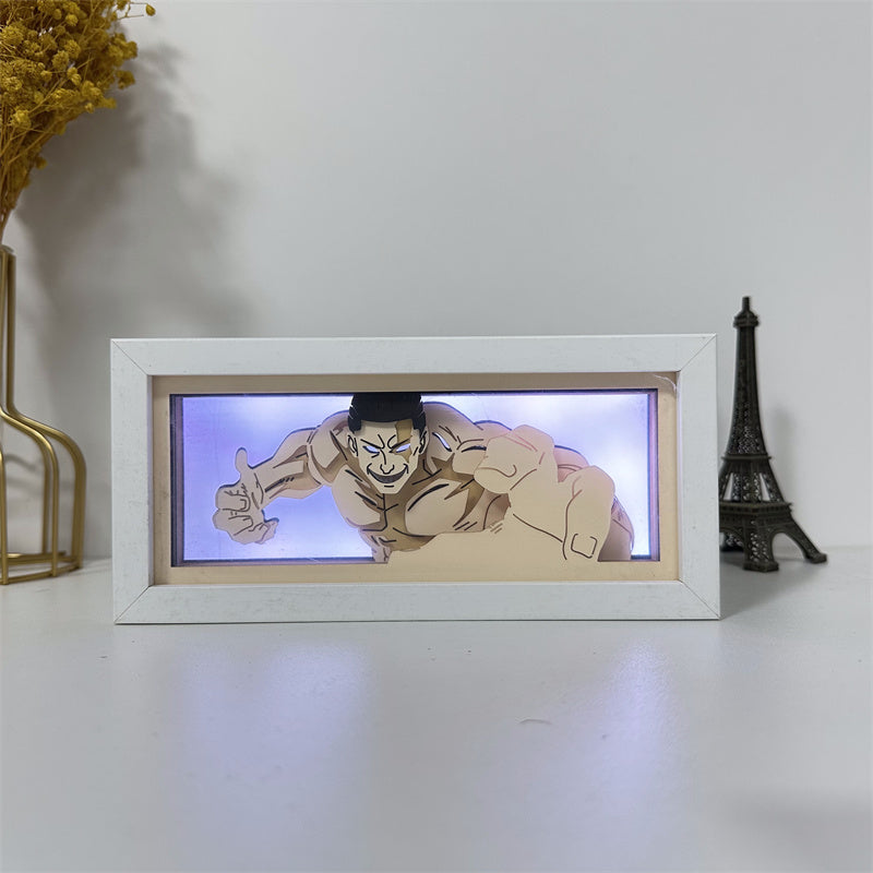 Anime theme RGB paper carving lamp, multi-color mode, remote control dimming