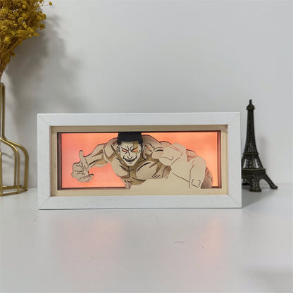 Anime theme RGB paper carving lamp, multi-color mode, remote control dimming