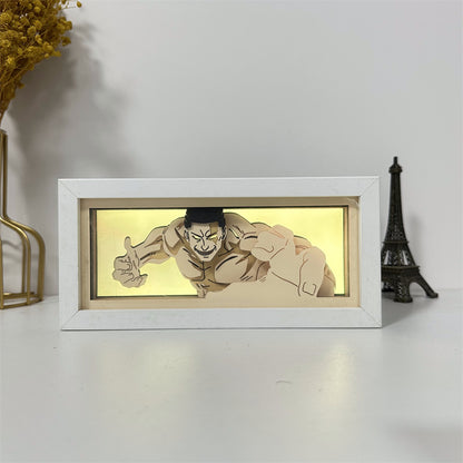 Anime theme RGB paper carving lamp, multi-color mode, remote control dimming