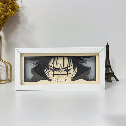 Anime theme RGB paper carving lamp, multi-color mode, remote control dimming