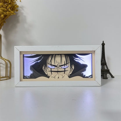 Anime theme RGB paper carving lamp, multi-color mode, remote control dimming