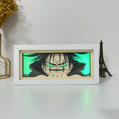 Anime theme RGB paper carving lamp, multi-color mode, remote control dimming