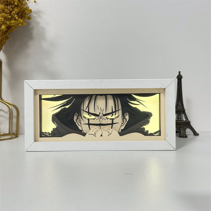 Anime theme RGB paper carving lamp, multi-color mode, remote control dimming