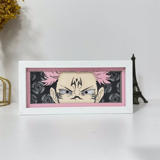 Anime theme RGB paper carving lamp, multi-color mode, remote control dimming