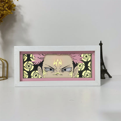 Anime theme RGB paper carving lamp, multi-color mode, remote control dimming