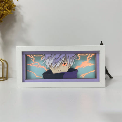 Anime theme RGB paper carving lamp, multi-color mode, remote control dimming