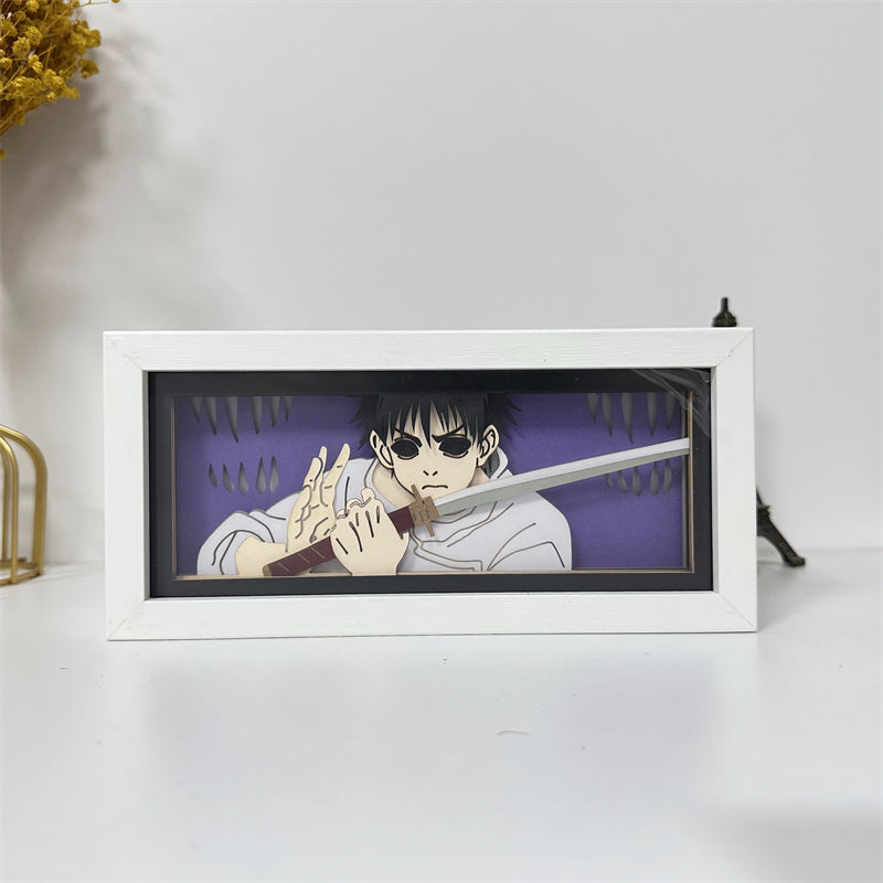 Anime theme RGB paper carving lamp, multi-color mode, remote control dimming