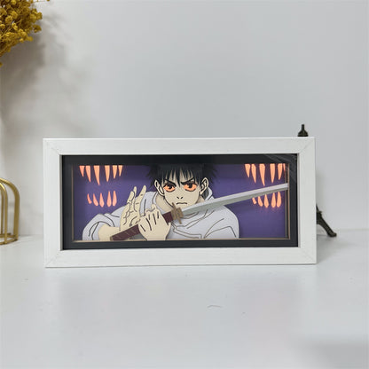 Anime theme RGB paper carving lamp, multi-color mode, remote control dimming