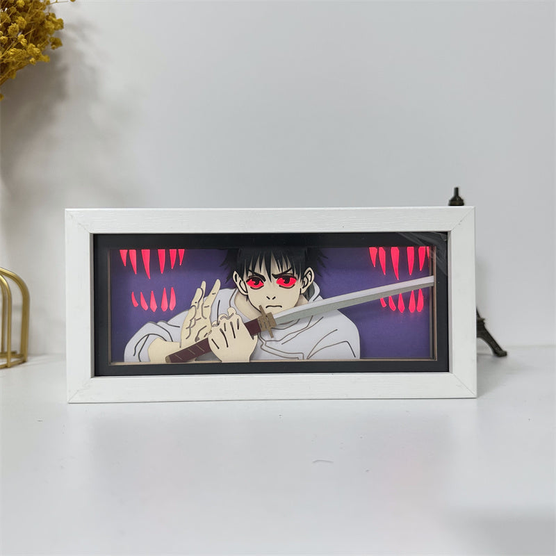 Anime theme RGB paper carving lamp, multi-color mode, remote control dimming