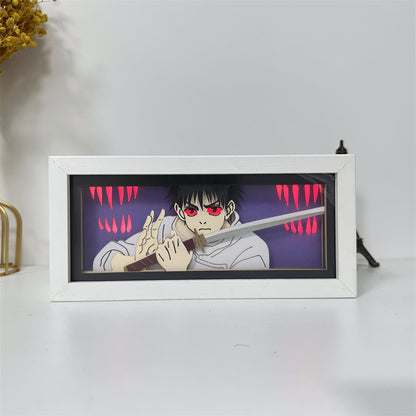 Anime theme RGB paper carving lamp, multi-color mode, remote control dimming