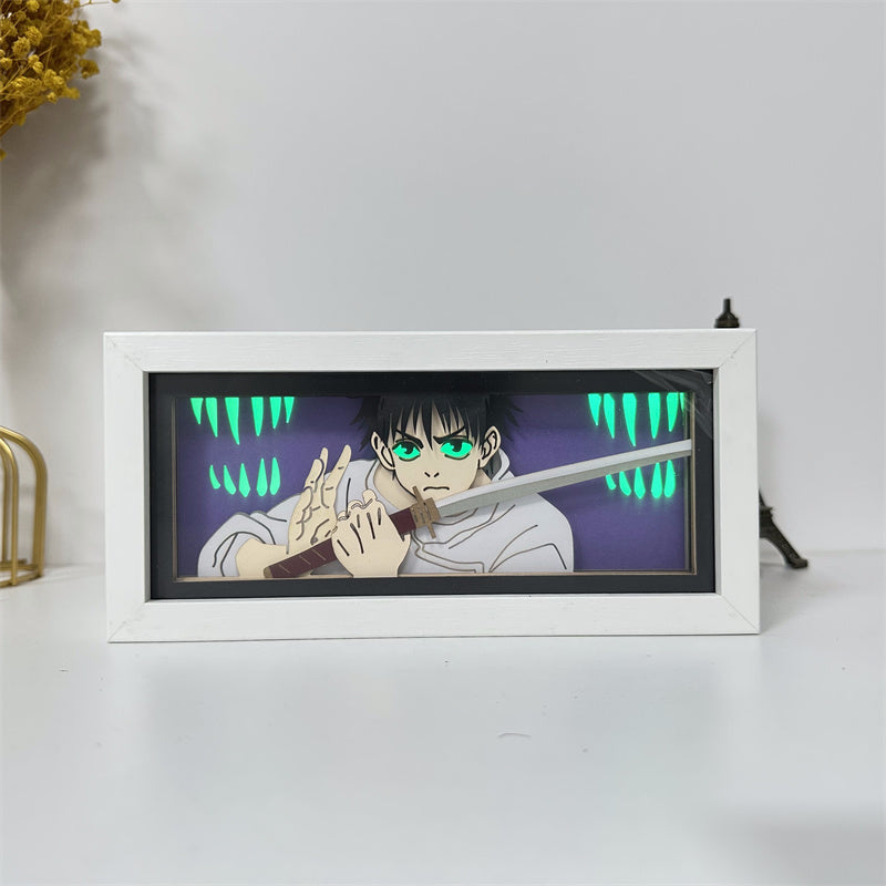 Anime theme RGB paper carving lamp, multi-color mode, remote control dimming