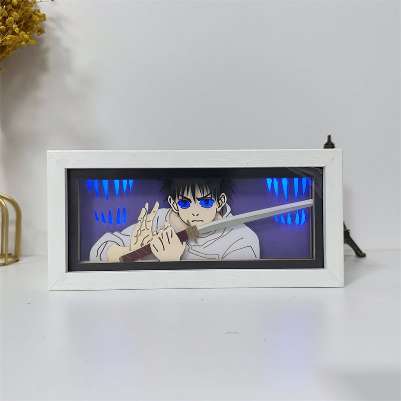 Anime theme RGB paper carving lamp, multi-color mode, remote control dimming