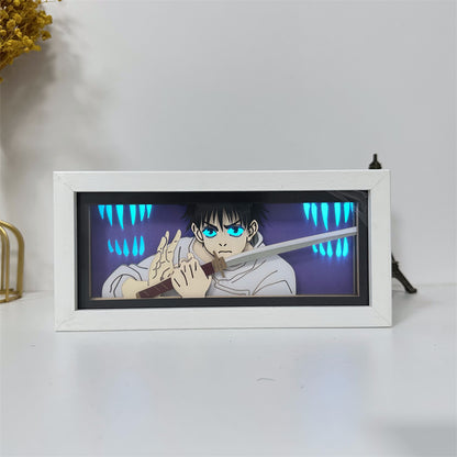 Anime theme RGB paper carving lamp, multi-color mode, remote control dimming