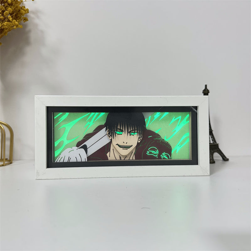 Anime theme RGB paper carving lamp, multi-color mode, remote control dimming
