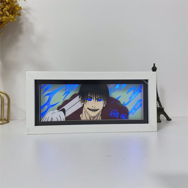 Anime theme RGB paper carving lamp, multi-color mode, remote control dimming