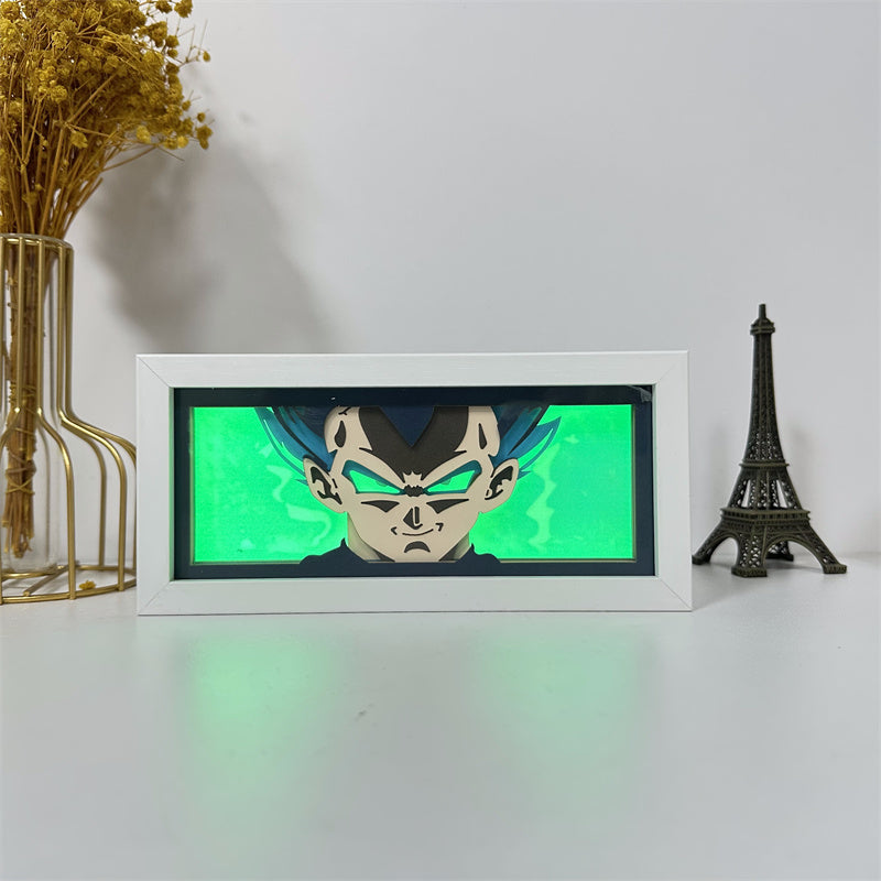 Anime theme RGB paper carving lamp, multi-color mode, remote control dimming