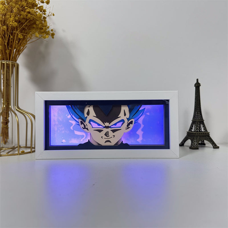 Anime theme RGB paper carving lamp, multi-color mode, remote control dimming