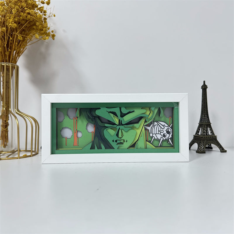 Anime theme RGB paper carving lamp, multi-color mode, remote control dimming