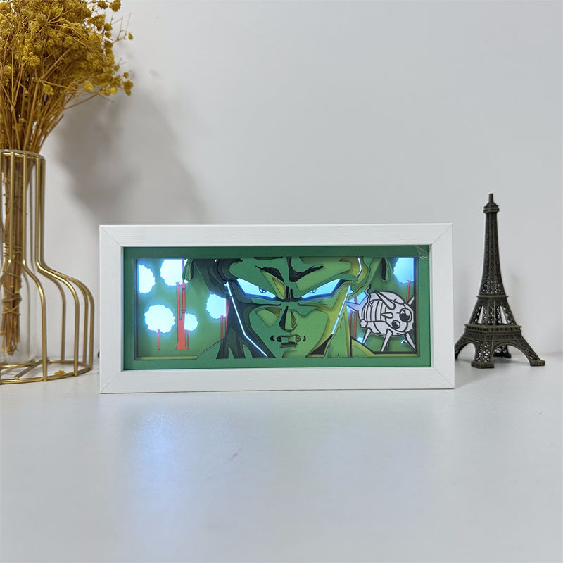 Anime theme RGB paper carving lamp, multi-color mode, remote control dimming