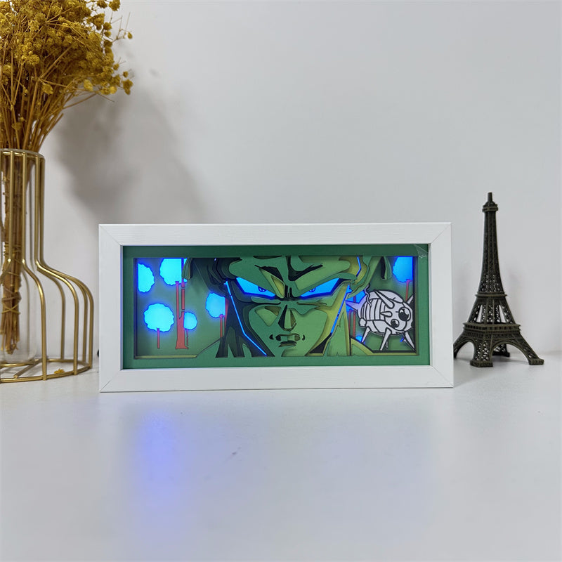 Anime theme RGB paper carving lamp, multi-color mode, remote control dimming